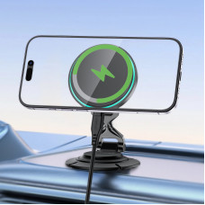 Автотримач для телефона з БЗП ACEFAST D65 magnetic folding wireless charging car holder Black (6974316286349)