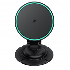 Автотримач для телефона з БЗП ACEFAST D65 magnetic folding wireless charging car holder Black (6974316286349)