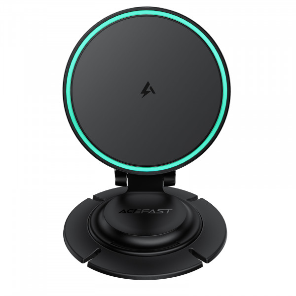 Автотримач для телефона з БЗП ACEFAST D65 magnetic folding wireless charging car holder Black (6974316286349)