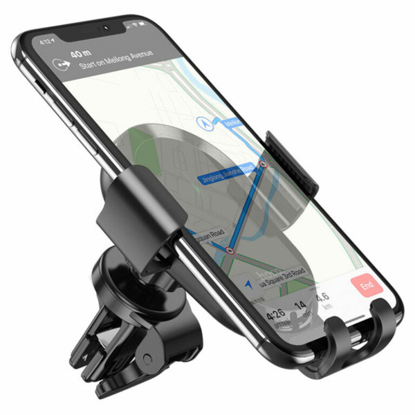 Автотримач для телефона з БЗП HOCO CA105 Guide three-axis linkage wireless charging car holder Чорний