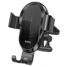Автотримач для телефона з БЗП HOCO CA105 Guide three-axis linkage wireless charging car holder Чорний