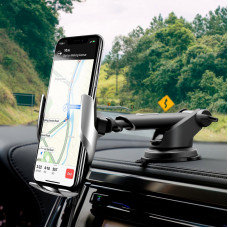 Автотримач для телефона з БЗП HOCO S14 Surpass automatic induction wireless charging car holder Silver (6931474715166)