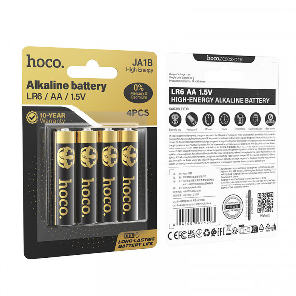 Батарейка HOCO JA1B AA alkaline battery LR6(4PCS) (6942007674508)