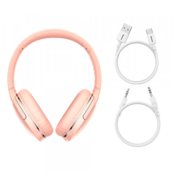 Бездротові навушники Baseus Encok Wireless headphone D02 Pro Pink
