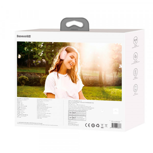 Бездротові навушники Baseus Encok Wireless headphone D02 Pro Pink