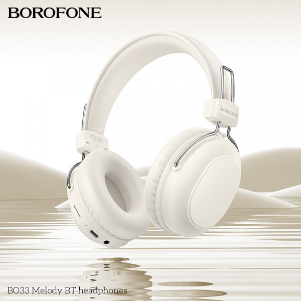 Бездротові навушники BOROFONE BO33 Melody BT headphones Milky White