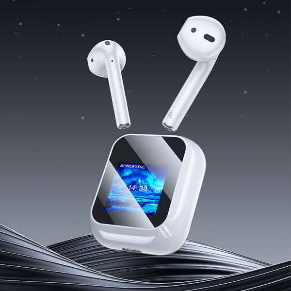 Бездротові навушники BOROFONE BW86 Brocade true wireless BT headset with touch screen White