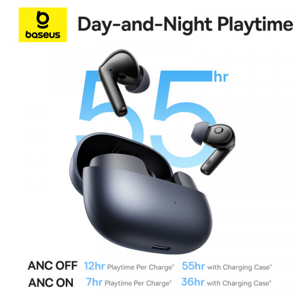 Бездротові навушники TWS Baseus Bass EP10 Pro In-Ear True Wireless Earbuds Moon White (A0010509)