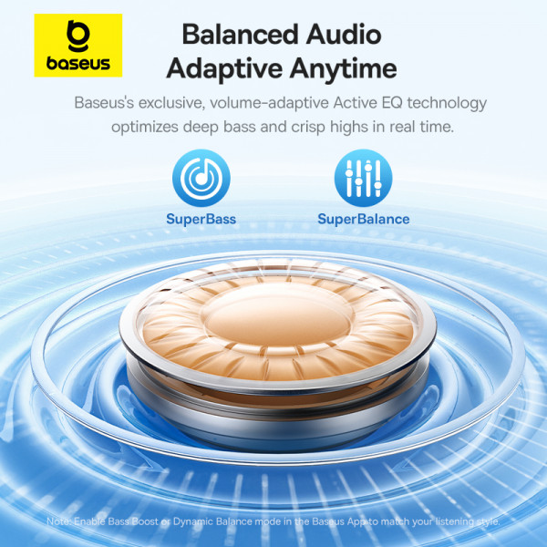 Бездротові навушники TWS Baseus Bass EP10 Pro In-Ear True Wireless Earbuds Moon White (A0010509)