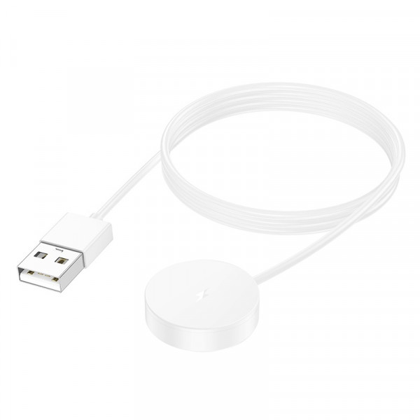 Бездротовий зарядний пристрій для смарт-годинника HOCO Y29/Y42 Ultra/Y43 AMOLED Smart sports watch charging cable White (6942007648530)