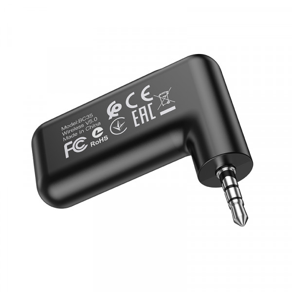 Bluetooth-ресивер BOROFONE BC35 Wideway car AUX BT receiver Black (6974443381450)