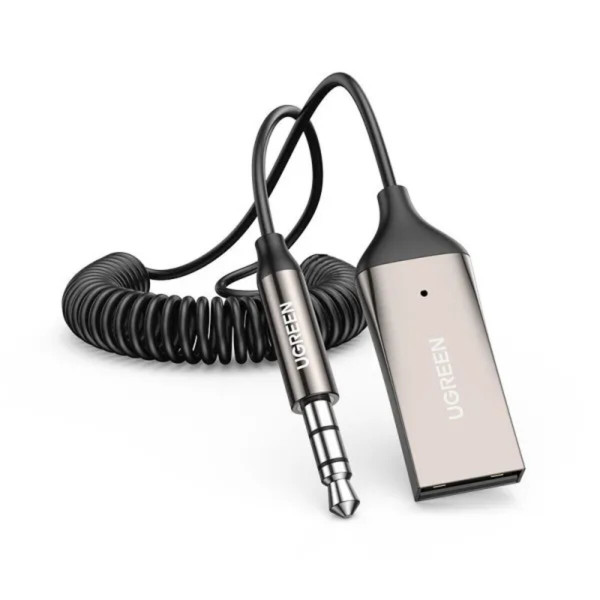 Bluetooth-ресивер UGREEN CM309 Bluetooth Car Receiver Aux with Mic (Space Gray)(UGR-70601)
