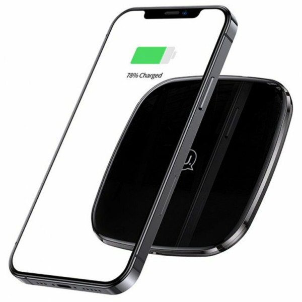 БЗП Usams CD154 Zinc Alloy Ultra-thin Fast Wireless Charger 15W Чорний