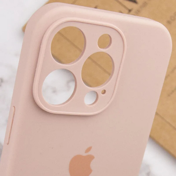 Чохол для смартфона Silicone Full Case AA Camera Protect for Apple iPhone 15 Pro Max 15,Pink Sand