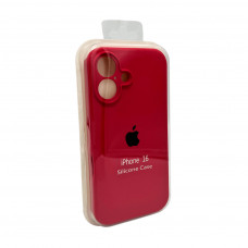 Чохол для смартфона Silicone Full Case AA Camera Protect for Apple iPhone 16 20,China Red