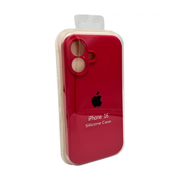 Чохол для смартфона Silicone Full Case AA Camera Protect for Apple iPhone 16 20,China Red