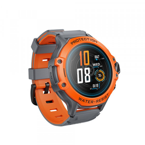 Дитячий смарт-годинник HOCO Y107 4G 32mm. 700 mAh. IP54. children phone watch orange (6942007666060)