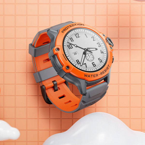 Дитячий смарт-годинник HOCO Y107 4G 32mm. 700 mAh. IP54. children phone watch orange (6942007666060)