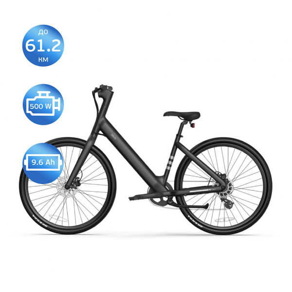 Електровелосипед OKAI EB60 Black 28', 250(500)W, 9,6Ah, 61.2km, 25kmh, NFC, App, 23kg (EB60-B)