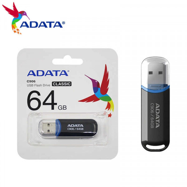 Флеш-накопичувач ADATA USB 2.0 C906 64Gb Black (AC906-64G-RBK)