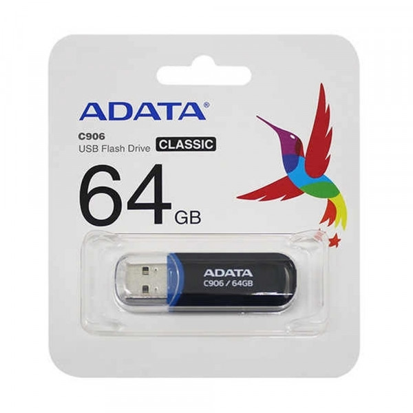 Флеш-накопичувач ADATA USB 2.0 C906 64Gb Black (AC906-64G-RBK)
