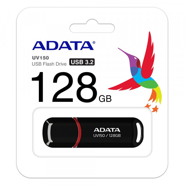 Флеш-накопичувач ADATA USB 3.2 UV 150 128Gb Black (AUV150-128G-RBK)