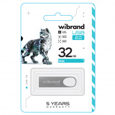 Флеш-накопичувач Wibrand USB 2.0 Irbis 32Gb Silver (WI2.0/IR32U3S)