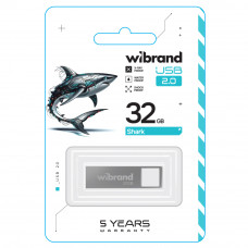 Флеш-накопичувач Wibrand USB 2.0 Shark 32Gb Silver (WI2.0/SH32U4S)
