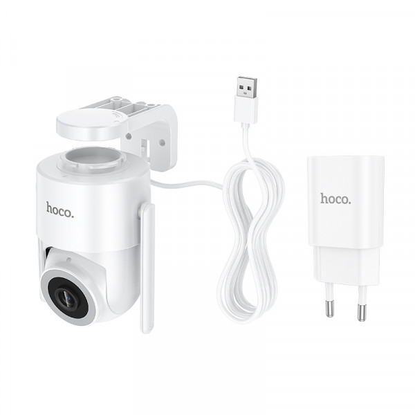 IP-камера відеоспостереження HOCO D10 outdoor monocular PTZ HD camera White (6942007681650)