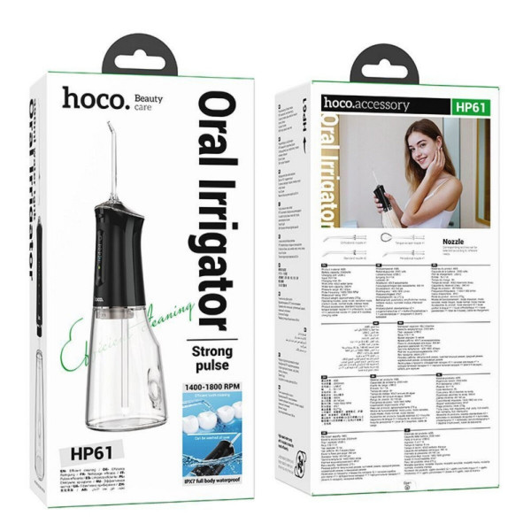Іригатор HOCO HP61 Electric oral flushing device with large-capacity water tank Чорний