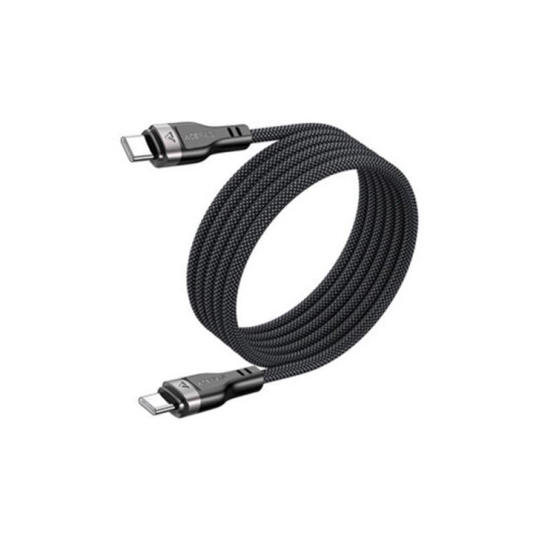 Кабель ACEFAST C11-03 Type-C to Type-C 3A, 60W, 1.2m, nylon + PVC, zinc connectors, Чорний