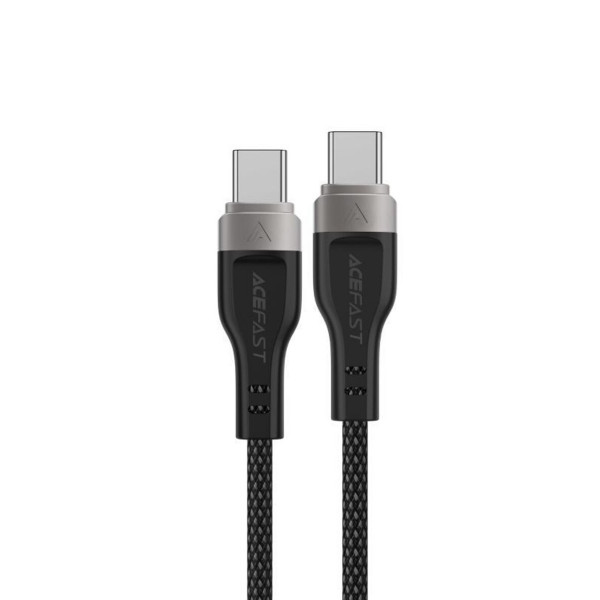 Кабель ACEFAST C11-03 Type-C to Type-C 3A, 60W, 1.2m, nylon + PVC, zinc connectors, Чорний