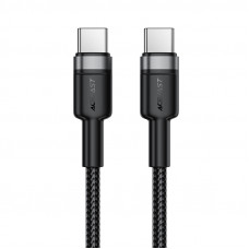 Кабель ACEFAST C22-03, Type-C to Type-C, 60W, 3A, 1.2m, Nylon Braid, Aluminum Alloy + TPE connectors, Black (6974316285137)