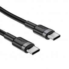 Кабель ACEFAST C22-03, Type-C to Type-C, 60W, 3A, 1.2m, Nylon Braid, Aluminum Alloy + TPE connectors, Black (6974316285137)