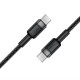 Кабель ACEFAST C22-03, Type-C to Type-C, 60W, 3A, 1.2m, Nylon Braid, Aluminum Alloy + TPE connectors, Black (6974316285137)