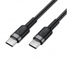 Кабель ACEFAST C22-03, Type-C to Type-C, 60W, 3A, 1.2m, Nylon Braid, Aluminum Alloy + TPE connectors, Black (6974316285137)