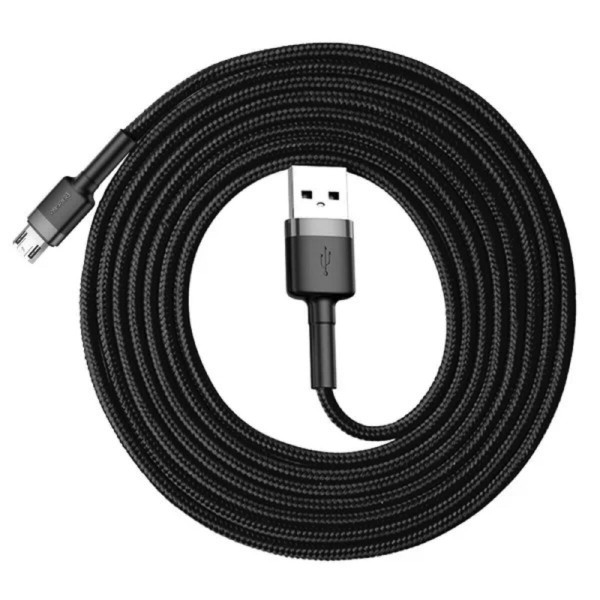 Кабель Baseus Cafule Cable USB For Micro 1.5A 2m Gray+Чорний
