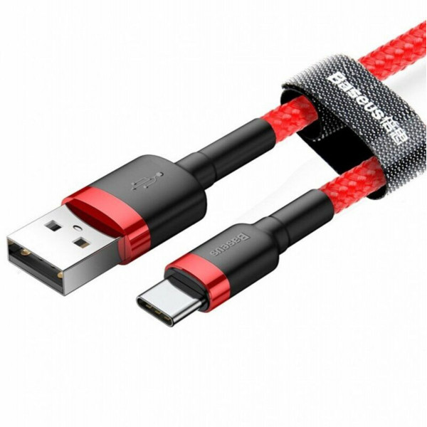 Кабель Baseus Cafule Cable USB For Type-C 2A 3m Red+Red
