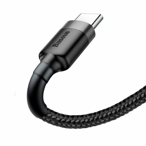Кабель Baseus Cafule Cable USB For Type-C 3A 2m Gray+Чорний