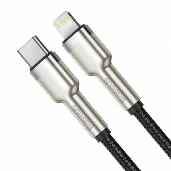 Кабель Baseus Cafule Series Metal Data Cable Type-C to iP PD 20W 2m Чорний