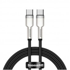 Кабель Baseus Cafule Series Metal Data Cable Type-C to Type-C 100W 2m Black (CATJK-D01)