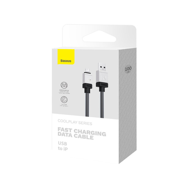 Кабель Baseus CoolPlay Series Fast Charging Cable USB to iP 2.4A 1m Чорний