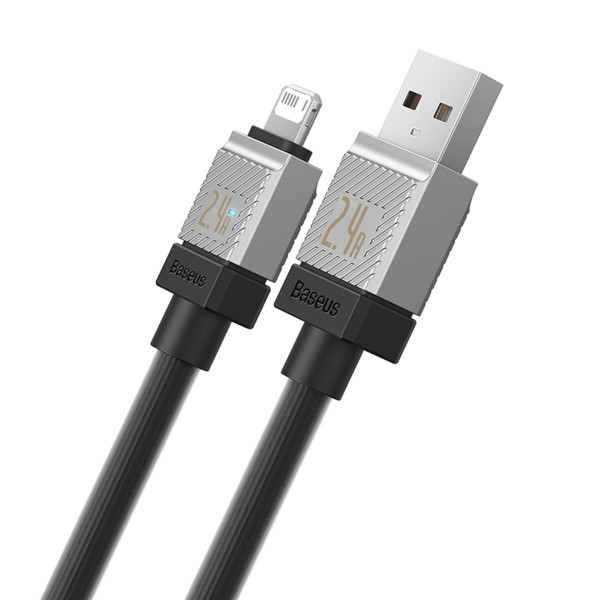 Кабель Baseus CoolPlay Series Fast Charging Cable USB to iP 2.4A 1m Чорний