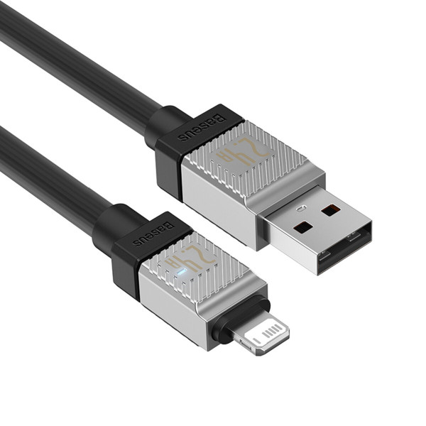 Кабель Baseus CoolPlay Series Fast Charging Cable USB to iP 2.4A 1m Чорний