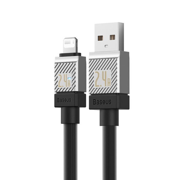 Кабель Baseus CoolPlay Series Fast Charging Cable USB to iP 2.4A 1m Чорний