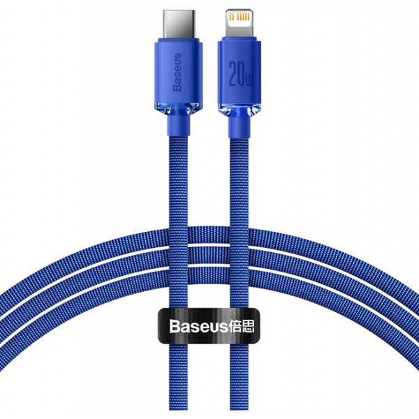 Кабель Baseus Crystal Shine Series Fast Charging Data Cable Type-C to iP 20W 2m Blue (CAJY000303)
