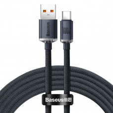 Кабель Baseus Crystal Shine Series Fast Charging Data Cable USB to Type-C 100W 2m Чорний