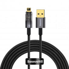 Кабель Baseus Explorer Series Auto Power-Off Fast Charging Data Cable USB to IP 2.4A 2m Чорний