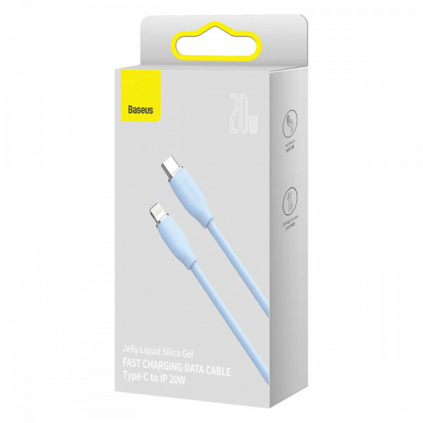 Кабель Baseus Jelly Liquid Silica Gel Fast Charging Data Cable Type-C to iP 20W 2m Blue