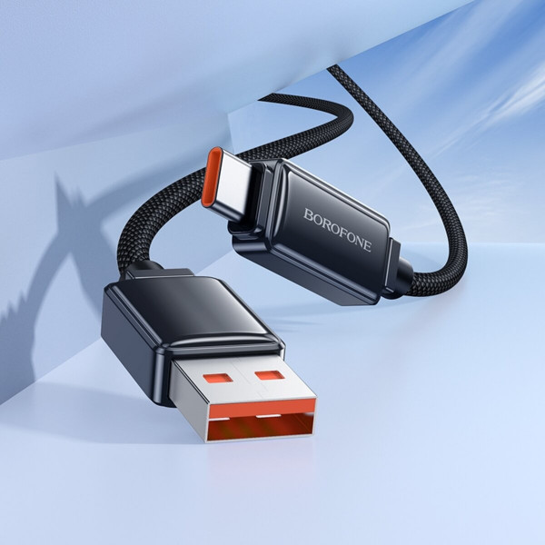 Кабель BOROFONE BU53 5A Meteor fast charging data cable Type-C Чорний